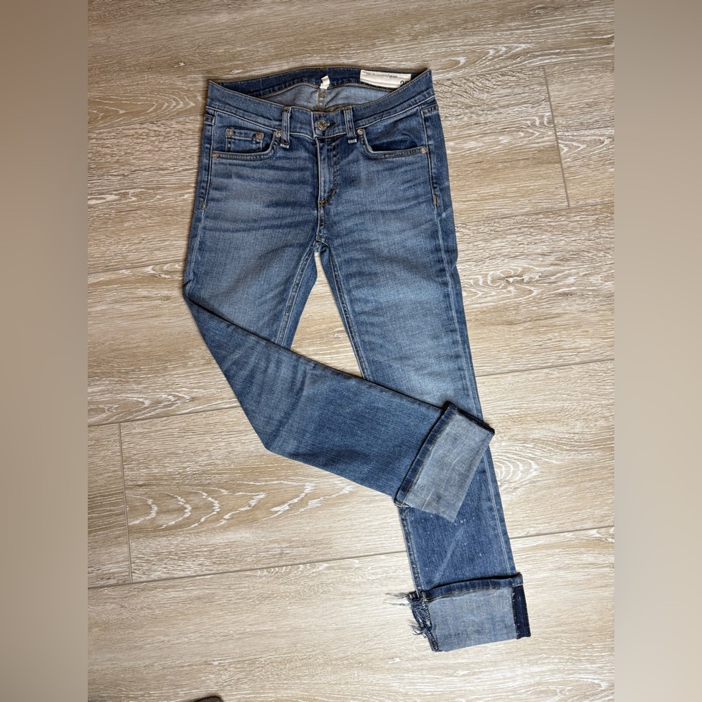 Rag & Bone Cropped Dark Wash Ankle Jeans